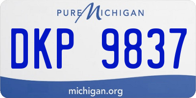 MI license plate DKP9837