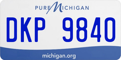 MI license plate DKP9840