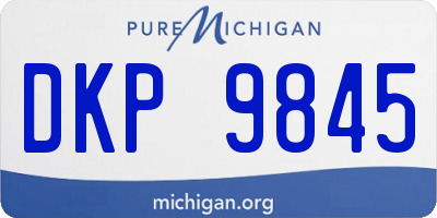 MI license plate DKP9845