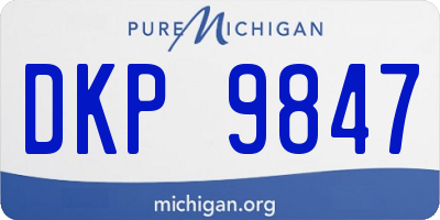 MI license plate DKP9847