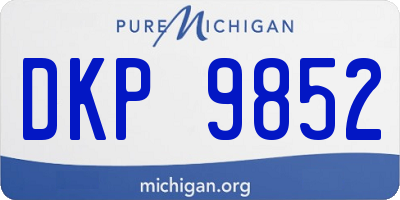 MI license plate DKP9852