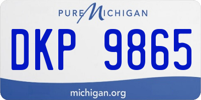 MI license plate DKP9865