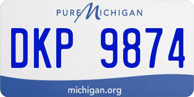 MI license plate DKP9874