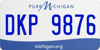 MI license plate DKP9876