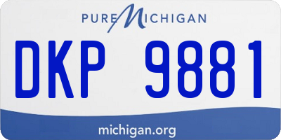 MI license plate DKP9881