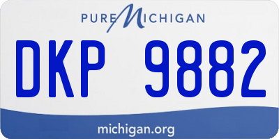 MI license plate DKP9882