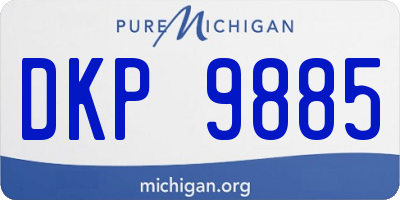 MI license plate DKP9885