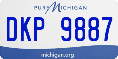 MI license plate DKP9887