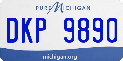 MI license plate DKP9890