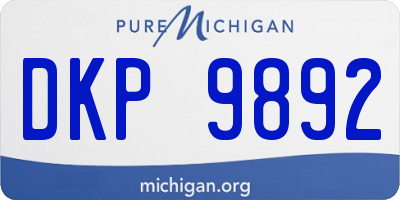 MI license plate DKP9892