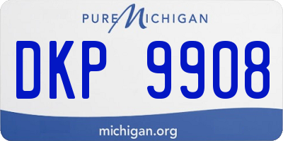 MI license plate DKP9908