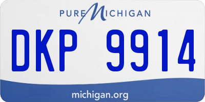 MI license plate DKP9914