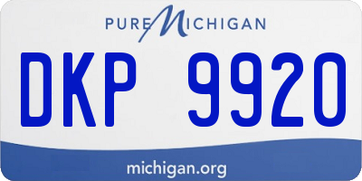 MI license plate DKP9920