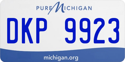 MI license plate DKP9923