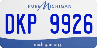 MI license plate DKP9926
