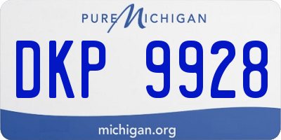 MI license plate DKP9928