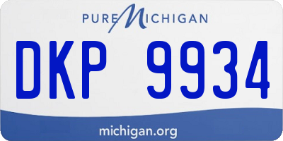 MI license plate DKP9934