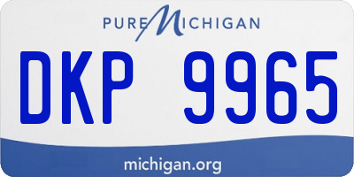 MI license plate DKP9965
