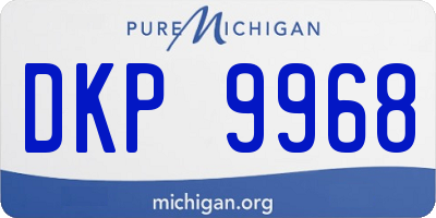 MI license plate DKP9968