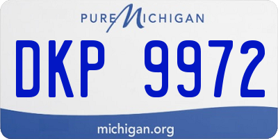 MI license plate DKP9972