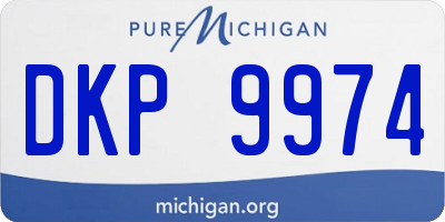 MI license plate DKP9974