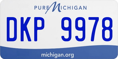 MI license plate DKP9978