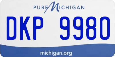 MI license plate DKP9980