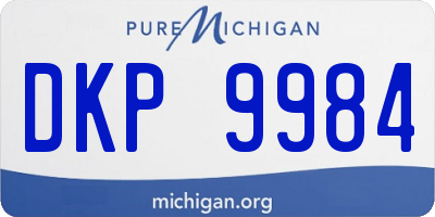 MI license plate DKP9984