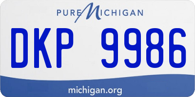MI license plate DKP9986