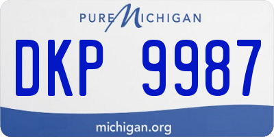 MI license plate DKP9987