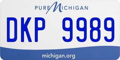 MI license plate DKP9989
