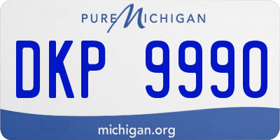 MI license plate DKP9990