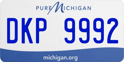 MI license plate DKP9992