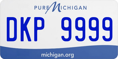 MI license plate DKP9999