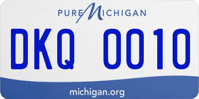 MI license plate DKQ0010