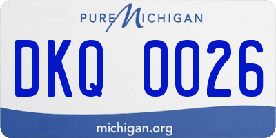 MI license plate DKQ0026