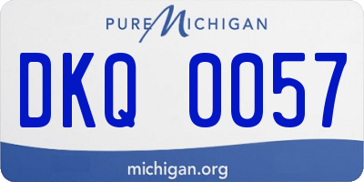 MI license plate DKQ0057
