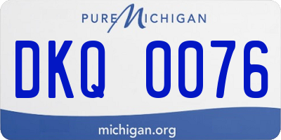MI license plate DKQ0076