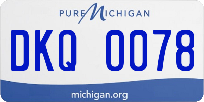 MI license plate DKQ0078