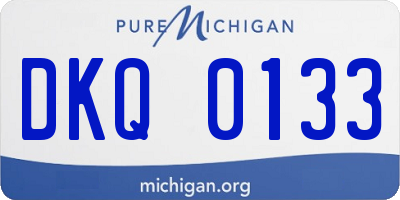 MI license plate DKQ0133