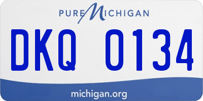 MI license plate DKQ0134