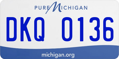 MI license plate DKQ0136