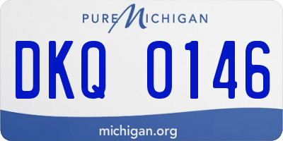 MI license plate DKQ0146