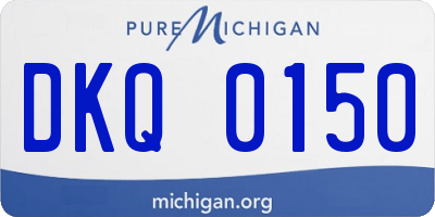 MI license plate DKQ0150