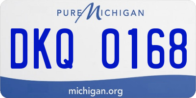 MI license plate DKQ0168
