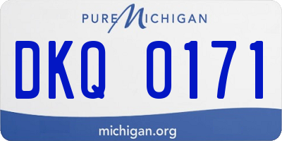 MI license plate DKQ0171