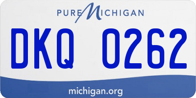 MI license plate DKQ0262
