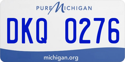 MI license plate DKQ0276