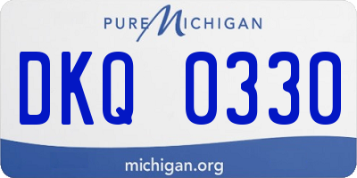 MI license plate DKQ0330
