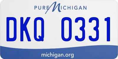MI license plate DKQ0331